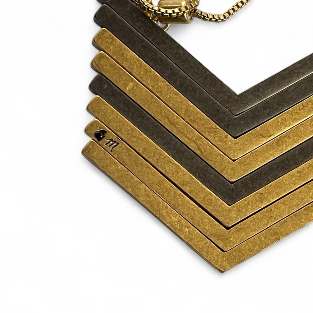 Signed Madewell Adjustable Arrowstack Gold & Blac… - image 5